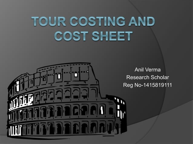 tour costing ppt