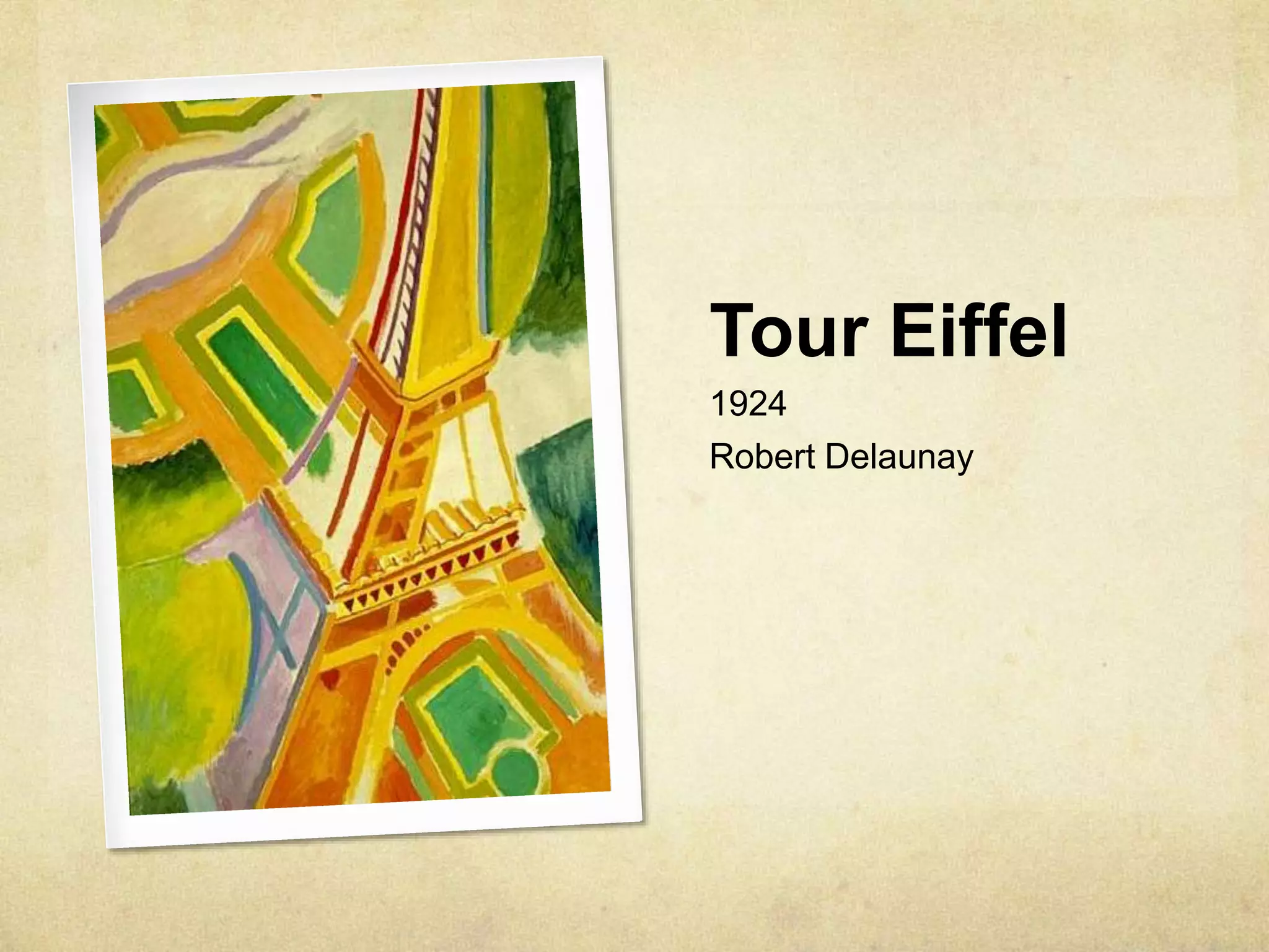 Tour Eiffel
1924
Robert Delaunay
 