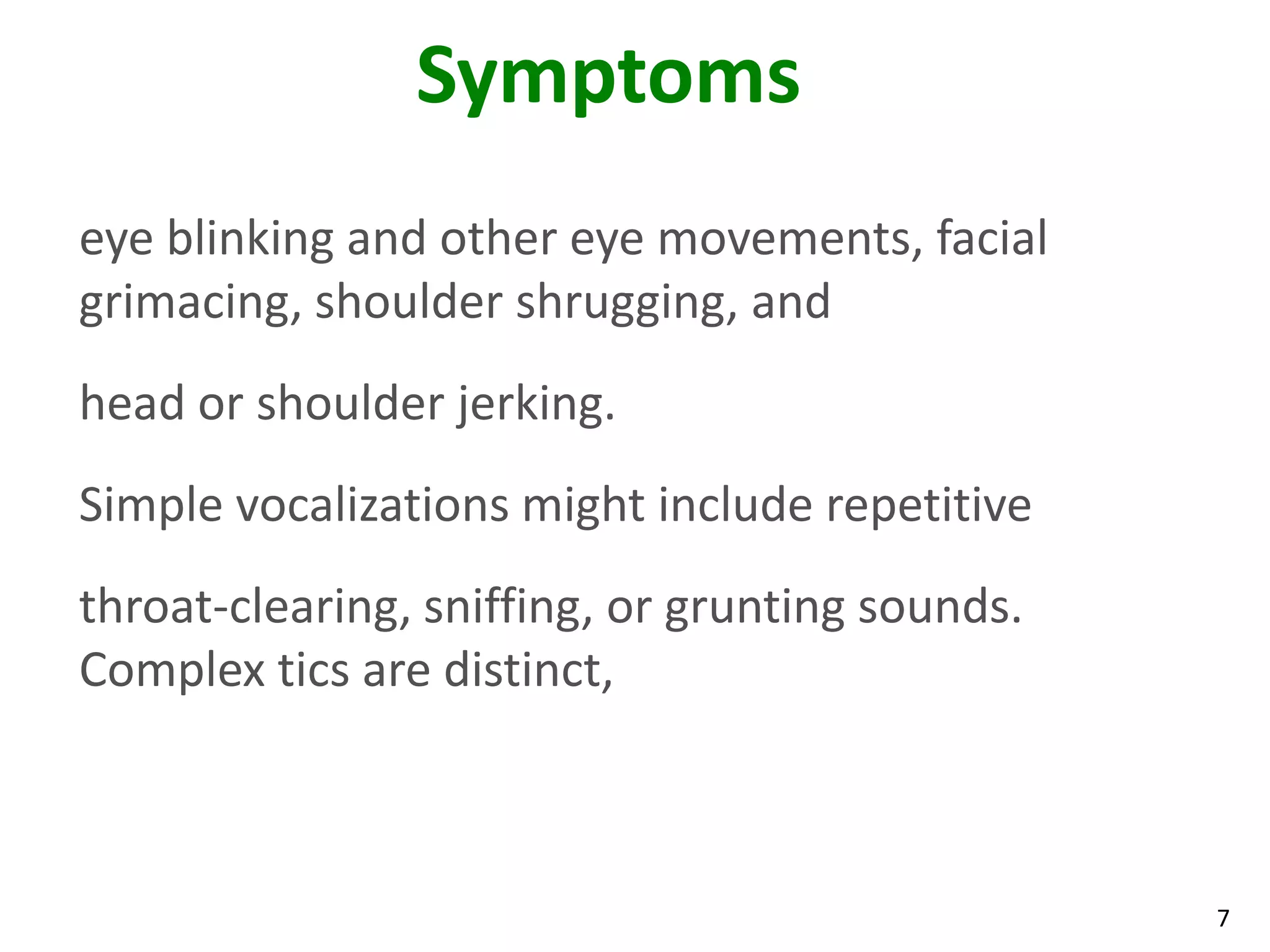 Tourette's Syndrome | PPTX