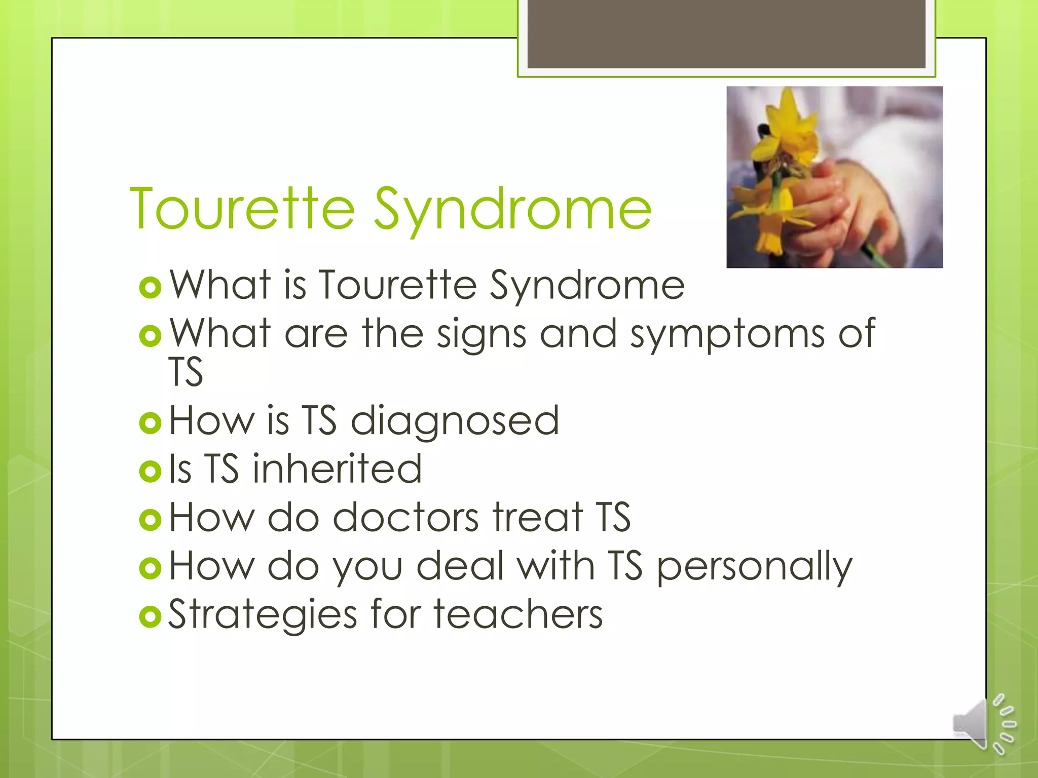 Tourette syndrome | PPTX