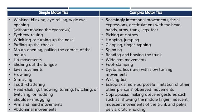 Tourette syndrome & other tic disorders