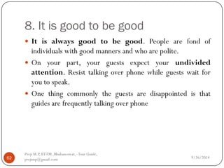 principles and ethics of tour guiding pdf