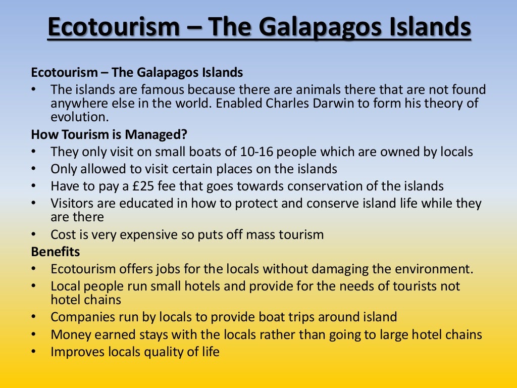 EDEXCEL GCSE Geography Unit 3 Tourism Revision