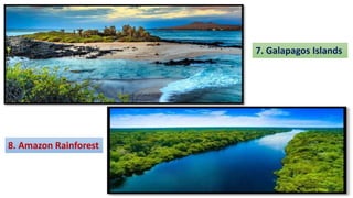 8. Amazon Rainforest
7. Galapagos Islands
 