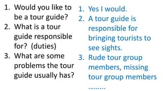 Tourism ESL | PPTX