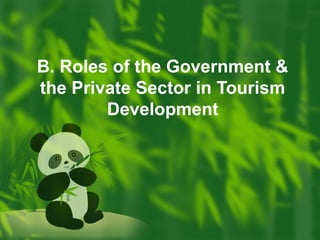 6 roles of government in tourism industry