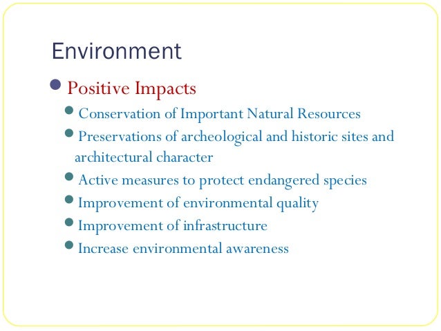 the environmental impact of tourism 263 environmental impacts of tourism ugur sunlu ege university, faculty of fisheries, dept of hydrobiology, bornova/izmir, turkey abstract the quality of the environment, both natural and. the environmental impact of tourism 263 environmental impacts of tourism ugur sunlu ege university, faculty of fisheries, dept of hydrobiology, bornova/izmir, turkey abstract the quality of the environment, both natural and.