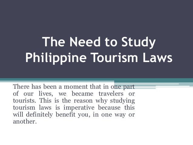 law in the philippines about tourism