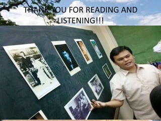 THANK YOU FOR READING AND
LISTENING!!!
 