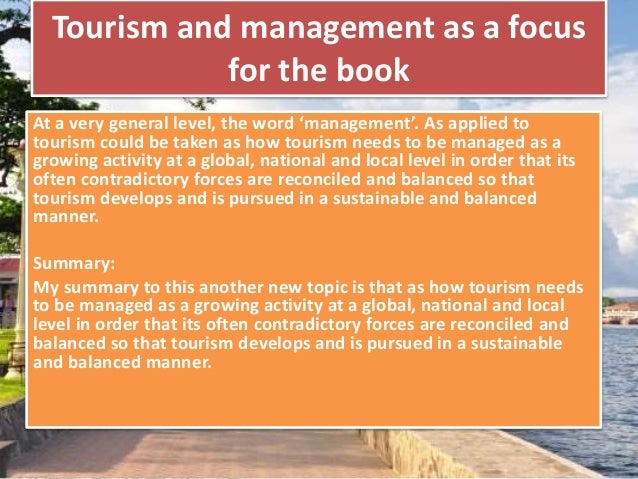 define tourism management