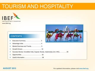 India : Tourism and hospitality Sector Report_August 2013 | PPT