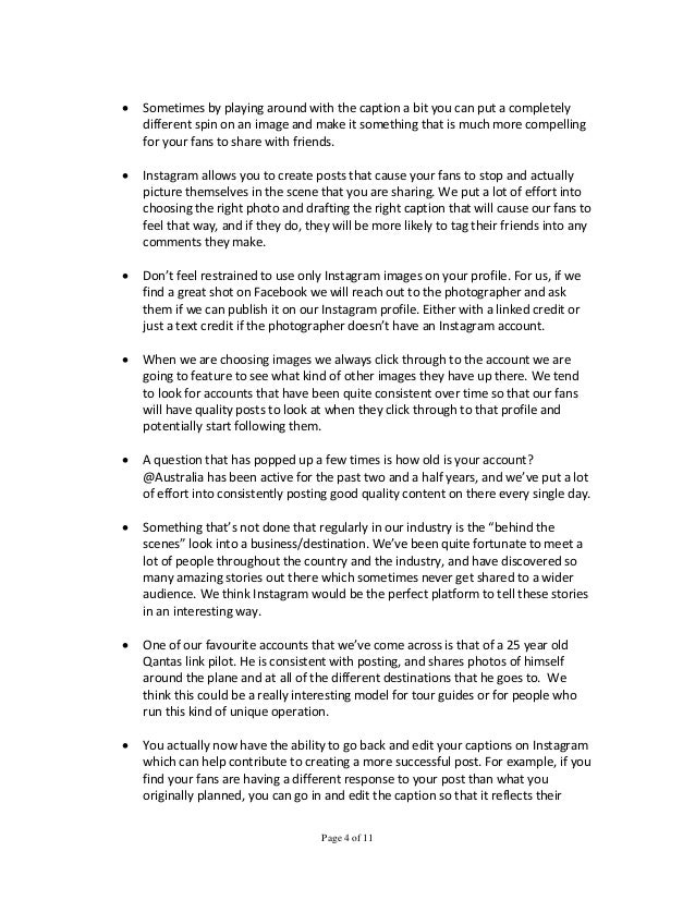 Tourism Australia S Instagram Webinar Notes