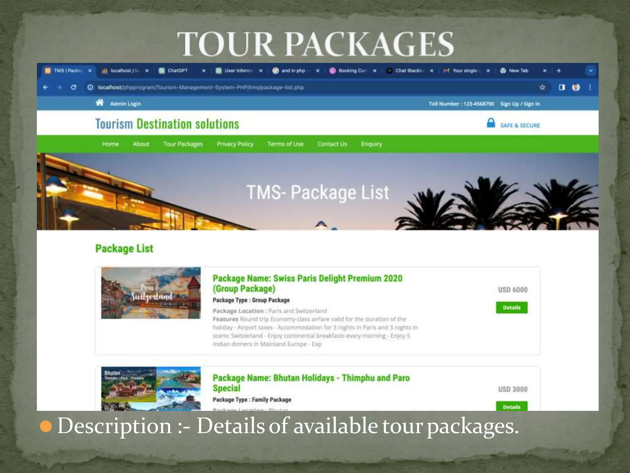 Tourism Destination Solution Anil 1 Pptx