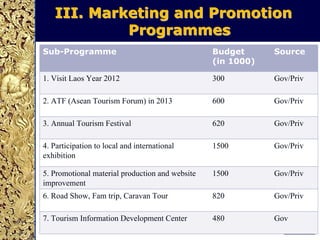 Program Under Tourism Tourism development plan soukaseum 15 6 | PDF