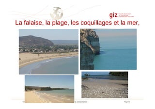 La falaise, la plage, les coquillages et la mer,
Page 19Titre de la présentation10/07/2013
 