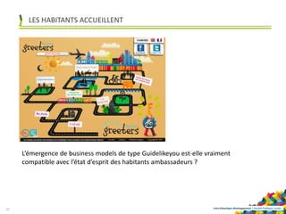 Loire-Atlantique développement | Société Publique Locale
LES HABITANTS ACCUEILLENT
16
L’émergence de business models de type Guidelikeyou est-elle vraiment
compatible avec l’état d’esprit des habitants ambassadeurs ?
 