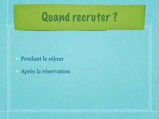 Tourisme et Relation Durable