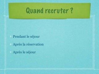 Tourisme et Relation Durable