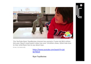 https://www.youtube.com/watch?v=jjd-
BeTX6U0	
	
Ryan	ToysReview	
 