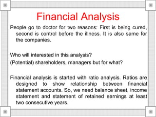 Financial Statement Rationale Tourism financial management | PPT