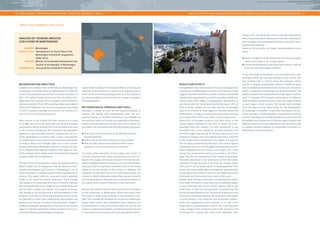 36 
| CHALLENGES – CONSULTING APPROACHES – PRACTICAL EXAMPLES – TOOLS AREA OF ACTIVITY: SUSTAINABLE ECONOMIC DEVELOPMENT & INCLUSIVE EMPLOYMENT PROMOTION | 
A good understanding of the economic effects of tourism, and 
especially of the cash flows it involves, is an important factor 
in the success of tourism planning in this area. The analysis of 
the tourism-induced cash flows was thus a major component 
of this programme. 
METHODOLOGICAL APPROACH AND TOOLS 
Although a number of tools for the statistical analysis of 
tourism had already been implemented when the pro-gramme 
started, no detailed information was available on 
the economic effects of tourism, and especially on the distri-bution 
of the earnings from tourism across the country. For 
this reason, the study addressed the following key questions: 
• How much revenue did each of the different forms of 
tourism generate? 
• How is this revenue distributed across the country? 
• How can this type of information be used to make 
predictions of future revenues from tourism? 
To answer these questions, several supply-side surveys of 
tourism companies and a large-scale guest survey were con-ducted. 
The supply-side surveys included 119 tourism com-panies 
of different quality categories in the accommodation, 
restaurant and tour operation industries, both in the coastal 
region and in the interior of the country. In addition, 270 
employees of the hotel sector were interviewed across the 
country to obtain information about their income situation 
and living conditions. The guest survey covered all regions of 
the country and involved 1,500 face-to-face interviews. 
Because the methods used for the survey were to be adopted 
by the institutions in Montenegro, efforts were made from 
the outset to make these methods as user-friendly as pos-sible. 
This included the development of internet-based input 
masks, which ensure that standardized data collection can 
be performed not only by technical staff, but also by the 
tourism companies themselves, and which minimize the risk 
of data input errors by means of various plausibility checks. 
37 
foreign ones. The study thus showed that the employment 
effect of accommodation businesses in the hinterland and of 
lower-category accommodation businesses was much more 
positive than expected. 
Based on these results, two major recommendations were 
given: 
• further integration of the hinterland into the food supply 
chain of the hotels in the coastal regions; 
• tourism development of the hinterland without a special 
focus on achieving a higher standard. 
In the final stage of the project, two calculation tools were 
developed which use the data obtained in the survey. The 
first of these tools is used to assess the economic effects 
and the ecological sustainability balance of different types 
of accommodation businesses based on the type of business 
(hotel or apartment complex/private accommodation), the 
quality standard (star classification) and the region. It allows 
users to compare the economic performance of different 
accommodation businesses and to assess the relative effects 
in each region of the country. The second tool uses data 
from the guest survey, which allow for the development 
of a typology of travellers. It provides information on pre-ferred 
activities, sociodemographic characteristics, and the 
tourists’ travelling and spending behaviour, and allows for 
the analysis and comparison of different types of guests and 
different forms of tourism. Both these tools have been used 
to support decision making on sustainable investment in 
Montenegro’s tourism industry. 
RESULTS AND EFFECTS 
Extrapolated to the total number of tourism companies and 
travel guests in Montenegro, revenues from tourism in 2007 
suggested by these methods were €591.5 million, with 25,300 
employment opportunities provided (including 16,000 per-manent 
jobs). With regard to geographical distribution, it 
was found that the hinterland contributed about 12 % of 
these revenues, despite the fact that only 5 % of overnight 
stays were recorded in these regions. It was also found that 
€58.8 million in wages was paid to the population, and that 
no less than €36.1 million was spent on food supply alone. 
About 81 % of all wages earned in the hotel sector in the 
coastal regions remained in the areas in which the corre-sponding 
value was created; 11 % were transferred to the 
hinterland, due to the employees’ personal situation; and 
8 % of the wages went abroad. In the hotel businesses in the 
hinterland, leakage rates were significantly lower, with 93 % 
of the wages earned remaining in the region, and only 4 % 
and 3 % being transferred abroad and to the coastal regions 
respectively. In terms of food supply, the hinterland is much 
better integrated into the tourism value chain: 27 % of the 
money the coastal hotels spent on food went to the hinter-land, 
with the rest remaining in the coastal communities. 
The hotel businesses in the hinterland, on the other hand, 
purchased hardly any food at all from the coastal region, 
with only 3 % of the money spent on food going there. This 
means that food supply offers much greater potential than 
income generation when it comes to the integration of the 
hinterland into the tourism value chain on the coast. 
Besides these findings, a few other interesting observations 
were made. The staff-to-room ratio was considerably higher 
in the hinterland than in the coastal regions, both in the 
hotel sector as well as in the apartment complexes and the 
private accommodation sector. Permanent employment was 
much more commonly found in the hinterland. With regard 
to hotel ratings, it was observed that permanent employ-ment 
was significantly more common in 2- and 3-star 
hotels than in establishments of the 4- and 5-star segments. 
Lower-category hotel businesses and hotels located in the 
hinterland also usually have more local employees than 
PRACTICAL EXAMPLES AND TOOLS 
ANALYSIS OF TOURISM-INDUCED 
CASH FLOWS IN MONTENEGRO 
COUNTRY: Montenegro 
PROJECT TITLE: “Development of Tourist Sites in the 
Montenegrin Hinterland” programme 
(2006–2013) 
PARTNER: Ministry of Sustainable Development and 
Tourism of the Republic of Montenegro 
INFORMATION: www.giz.de/en/worldwide/21182.html 
BACKGROUND AND OBJECTIVES 
Located on the western coast of the Balkans, Montenegro has 
a population of 625,000. Since its independence in 2006, the 
country has experienced an enormous increase in tourism. In 
2011, 1.37 million tourist arrivals and over 8.7 million over-night 
stays were recorded, which translate to €510 million in 
tourism revenues (15 % of GDP, including indirect and induced 
effects) and 23,000 jobs (14 % of total employment). According 
to WTTC estimates, earnings from tourism will increase at a 
rate of 12 % p. a. over the next ten years. 
Most tourism in the country has been centred on its coast. 
As of 2008, nine out of ten hotel beds were located in coastal 
communities, which recorded 95 % of all overnight hotel stays 
in the country. Consequently, the enterprises and population 
segments in the hinterland have few opportunities for eco-nomic 
participation in tourism. Such a heavy concentration 
on seaside tourism also results in very pronounced seasonality. 
As many as 90 % of all overnight stays occur in the summer 
months from June to September, which in the past has often 
led to infrastructure capacity problems with regard to elec-tricity 
and fresh water supply, waste and wastewater disposal, 
as well as traffic and transportation. 
The aim of this GIZ programme, which was implemented on 
behalf of BMZ and in cooperation with the Ministry of Sus-tainable 
Development and Tourism of Montenegro, was to 
create alternatives to seaside tourism in the hinterland of the 
country. This region offers an enormous tourism potential 
thanks to its numerous natural attractions, which include 
Lake Scadar, a very important bird reserve; Durmitor National 
Park, with peaks that reach a height of up to 2,500 metres; and 
the Tara River Canyon, the deepest river canyon in Europe. 
One strategy to use this potential is the development of new 
products in the area of nature and adventure tourism, which 
are expected to create more employment opportunities and 
generate more income. To achieve this, the project sought to 
establish sustainable management structures in the tourism 
regions, to develop marketable tourism products and to pro-mote 
the professional marketing of the regions. 
 