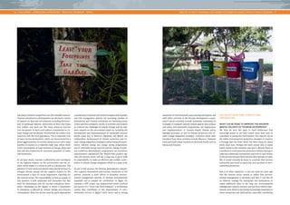 | CHALLENGES – CONSULTING APPROACHES – PRACTICAL EXAMPLES – TOOLS AREA OF ACTIVITY: RESOURCE AND ENERGY EFFICIENCY & CLIMATE PROTECTION IN TOURISM | 
76 77 
consideration in disaster prevention strategies and in quality 
and risk management policies. An increasing number of 
destinations and tourism enterprises are becoming aware 
of this and have initiated a variety of activities and projects 
to confront the challenges of climate change and the neg-ative 
impacts on the environment head-on, including the 
development and implementation of sustainable tourism 
master plans (e. g. in Morocco, Myanmar and Belize), the 
independent development of climate protection and cli-mate 
change adaptation strategies (carbon footprint assess-ments, 
efficient energy use, energy saving programmes, 
use of renewable energy sources) and the change of polit-ical 
conditions (development programmes, tax incentives, 
administrative regulations). But despite these positive sig-nals, 
the tourism sector still has a long way to go to fulfil 
its responsibility to make an effective and credible contri-bution 
to climate change mitigation efforts on a large scale. 
To aid in this process, the German development coopera-tion 
supports destinations and tourism enterprises in the 
partner countries in their efforts to introduce environ-mental 
management systems, to develop environmental 
standards and to prepare for certification. In Egypt, for 
example, a DPP project was implemented which involved 
the launch of a “Green Star Hotel Initiative”, a certification 
system that contributes to the improvement of envi-ronmental 
services in Egypt’s hotel sector and to raising 
may lead to intense competition over this valuable resource. 
Tourism infrastructure development can also have a variety 
of impacts on land and soil resources, including deteriora-tion 
of landscape features, destruction of flora and fauna 
and conflict over land use. The more resources tourism 
uses the greater its direct and indirect contribution to cli-mate 
change and the greater the potential for conflict over 
resources with the local population. This is especially true 
of mass tourism destinations, which are characterized by a 
dense agglomeration of tourism infrastructure and a large 
number of tourists in a relatively small area, which result 
in the consumption of large amounts of energy, water and 
land and the production of enormous quantities of waste 
and wastewater. 
As we have shown, tourism is affected by and contributes 
to the negative impacts on the environment and the cli-mate, 
which makes it a victim as well as a perpetrator. The 
question of how much and exactly what should be done to 
mitigate climate change and the negative impacts on the 
environment is thus of crucial importance, especially for 
the tourism sector. The responsibility to find an answer to 
this question is with politicians and consumers but also 
with the destinations and the tourism enterprises them-selves. 
Depending on the degree to which a destination 
or enterprise is affected by climate change and resource 
consumption, these two factors must be given appropriate 
KEY QUESTIONS AND CONSULTING 
APPROACHES 
WHAT CAN BE DONE TO IMPROVE THE ENVIRON-MENTAL 
BALANCE OF TOURISM ENTERPRISES? 
We have all seen the signs in hotel bathrooms that 
encourage guests to use their towels more than once to 
contribute to saving the environment. This may be one of 
the oldest environmental protection strategies in tourism, 
a strategy that the hotel sector has been using for about 
thirty years now. Perhaps the main reason why so many 
hotels joined in this initiative was that it allowed them to 
contribute to environmental protection without having to 
make any substantial investments and even to save money 
in the process because there was less dirty laundry to wash. 
But it would certainly be hasty to conclude that tourism 
enterprises and hotels in particular were pioneers of envi-ronmental 
protection. 
Just as in other industries, it was not until ten years ago 
that the tourism sector started to realize that environ-mental 
management is necessary and that it can also be 
an effective strategy for enterprises and destinations to 
create additional value in the long run. Environmental 
management reduces resource use and thus reduces oper-ational 
costs, which is becoming increasingly important to 
many enterprises and destinations, especially considering 
awareness of environmental issues among hotel guests and 
staff. Other activities in the German development cooper-ation’s 
service portfolio include systematic consulting on 
strategies to integrate climate-related aspects into projects 
and policy and investment programmes, the organization 
and implementation of tourism-related climate policy 
dialogue processes, as well as climate protection and cli-mate 
change adaptation strategies. Countries which have 
benefited from these activities include Morocco, Thailand, 
India and small island countries in the South Pacific such as 
Samoa and Vanuatu. 
 