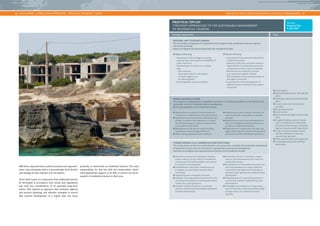 | CHALLENGES – CONSULTING APPROACHES – PRACTICAL EXAMPLES – TOOLS AREA OF ACTIVITY: GOOD GOVERNANCE & POLITICAL FRAMEWORKS | 
96 97 
primarily or exclusively on residential tourism. The main 
responsibility for this lies with the communities, which 
need appropriate support to be able to control the devel-opment 
of residential tourism in their area. 
(400 litres a day and more), and the intensive use of ground-water 
may ultimately lead to a groundwater-level decline 
and seepage of salty seawater into the aquifer. 
Given these issues, it is imperative that residential tourism 
be developed in accordance with norms and regulations 
and with due consideration of its potential long-term 
effects. This requires an approach that combines regional 
and tourism planning, and effective strategies to ensure 
that tourism development in a region does not focus 
PRACTICAL TIPS XIV 
STRATEGIC APPROACHES TO THE SUSTAINABLE MANAGEMENT 
OF RESIDENTIAL TOURISM 
Strategic Approaches Tools 
See also 
Practical Tips 
V, XII, XIII 
REGIONAL AND TOURISM PLANNING 
The sustainable management of residential tourism requires close coordination between regional 
and tourism planning. 
Aspects of regional and tourism planning to be considered include: 
• Land registry 
• Regional planning law and regional 
plans 
• Landscape planning and landscape 
plans 
• Construction law (construction 
permits) 
• Environmental law 
• Land use law 
• Environmental impact assessments 
(EIA) 
• A legally binding system of penal-ties 
for violations of construction 
and environmental laws, including 
regular (unannounced) inspections 
• Fiscal instruments (taxes, levies) 
and fees ordnances (water use, 
construction permits) 
• Other relevant laws and regulations 
• Local/regional tourism develop-ment 
plans 
• Regional Planning 
• Assessment of the ecological carrying 
capacity (esp. with regard to availability of 
water resources) 
• Development of a land use or zoning 
plan: 
- How much of 
- what may be built or developed 
- in which regions and 
- for what purpose? 
• Ensuring public access to beaches 
• Tourism Planning 
• Assessment of the potential demand for 
residential tourism 
• Analysis of the socio-economic and eco-logical 
effects of residential tourism (in 
comparison to other forms of tourism) 
• Restrictions on residential tourism 
(e. g. maximum number of beds) 
• Diversification of the tourism product in 
the region concerned 
• Coordination of the development of 
different forms of tourism in the region 
concerned 
NORMS AND REGULATIONS 
The existence or development of regulations and norms is a necessary condition for the effective and 
sustainable control of residential tourism development. 
Norms and regulations to be considered include: 
• Regulations on transport infrastructure de-velopment 
in residential tourism destinations 
• Regulations on construction methods (to save 
energy; to preserve the appearance of locali-ties 
and landscapes; to protect characteristic 
local architectural styles) 
• Regulations on the use of certain building 
materials to ensure energy efficiency 
• Water-saving regulations and solutions 
• Regulations on and technical solutions for 
environmentally responsible wastewater 
disposal 
• Regulations on and recommendations for 
the use of indigenous plant species (e. g. in 
gardens of residential facilities) 
• Regulations on construction site sign-age 
(signs which state the names of the general 
contractor and the individual businesses) 
STRENGTHENING LOCAL ADMINISTRATION STRUCTURES 
The communities and their local administrative units ensure the controlled and sustainable development 
of residential tourism and must therefore be appropriately prepared and strengthened. 
Activities to strengthen local administration structures to be considered include: 
• Awareness raising and training for adminis-trative 
staff (e. g. on the effects of residential 
tourism and on locally available instruments 
to control its development) 
• Establishment and proper maintenance of 
a cadastre to ensure legal certainty about 
ownership 
• Supporting anti-corruption activities 
• Creation of an appropriate framework for the 
consistent prosecution of third parties which 
violate laws and regulations 
• Creation of fiscal incentives to promote 
resource-efficient and sustainable residential 
tourism development 
• Promotion of inter-community cooper-ation 
on the development and control of 
residential tourism 
• Development of information resources for 
the local population on issues related to 
ownership, land rights and real property 
(property lease agreements instead of sales 
agreements) 
• Establishment of a monitoring system to 
control and monitor residential tourism 
development 
• Campaigns and initiatives to raise aware-ness 
of corporate social responsibility (CSR) 
among owners of residential tourism 
facilities 
 