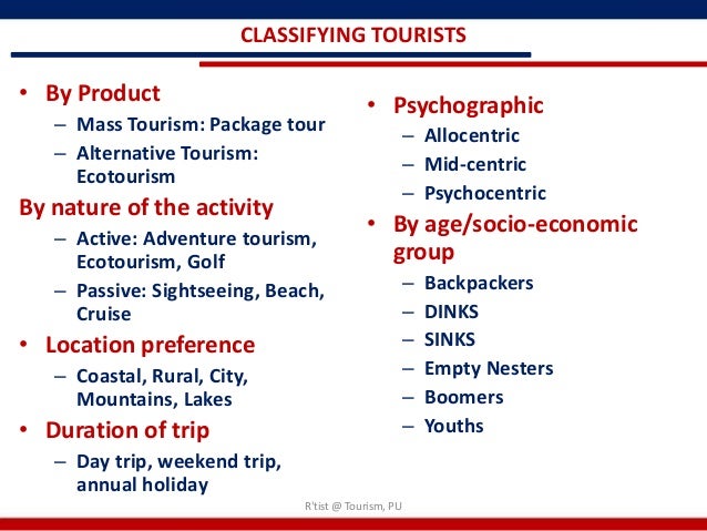 allocentric tourist example