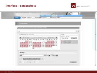 www.sti-innsbruck.at
Interface – screenshots
 
