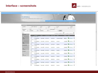 www.sti-innsbruck.at
Interface – screenshots
 