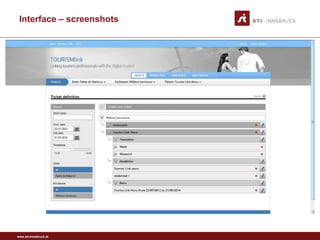 www.sti-innsbruck.at
Interface – screenshots
 