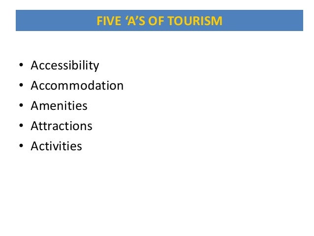 what are the 5as of tourism