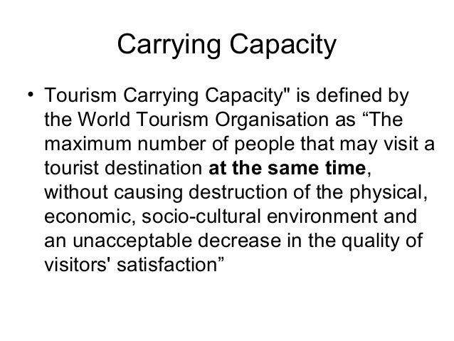 example of carrying capacity in tourism
