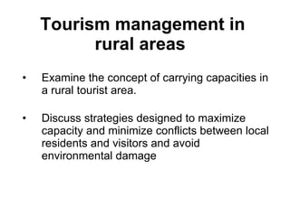 Tourism management in rural areas   ,[object Object],[object Object]