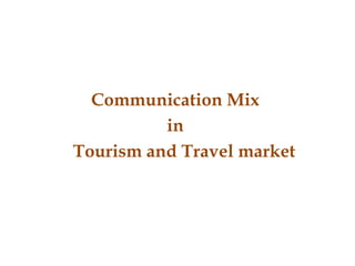 Tourism marketing presentation(titto sunny)
