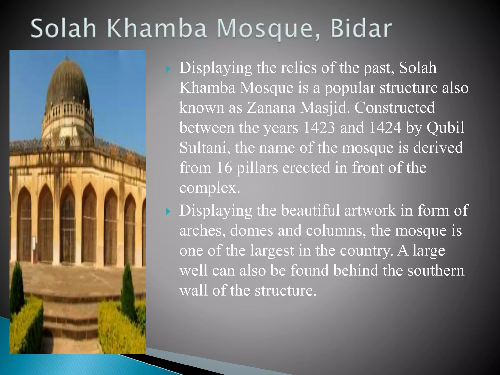 Tourism places in bidar | PPTX