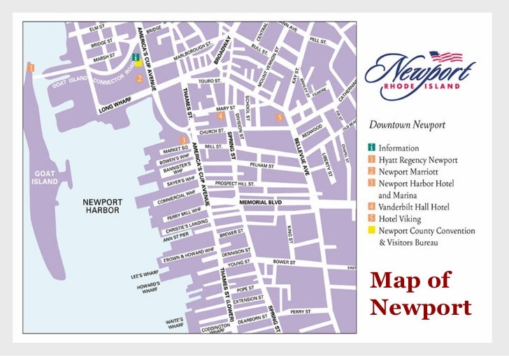 newport ri tourist map