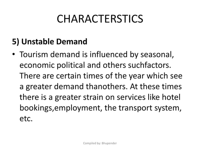 Tourism Product PPT