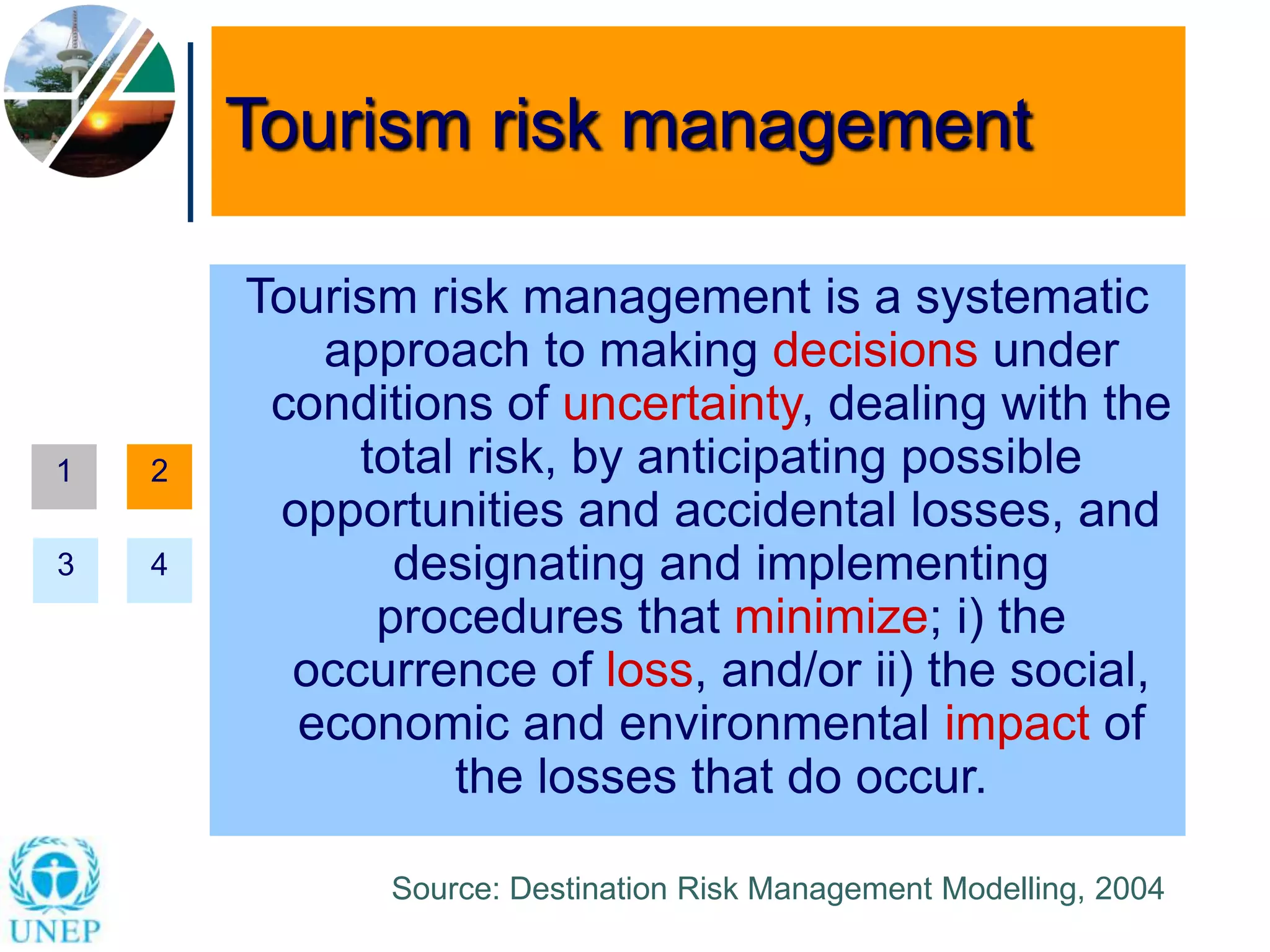 Tourism Risk Management Risk Management in Tourism Destinations | PPTX