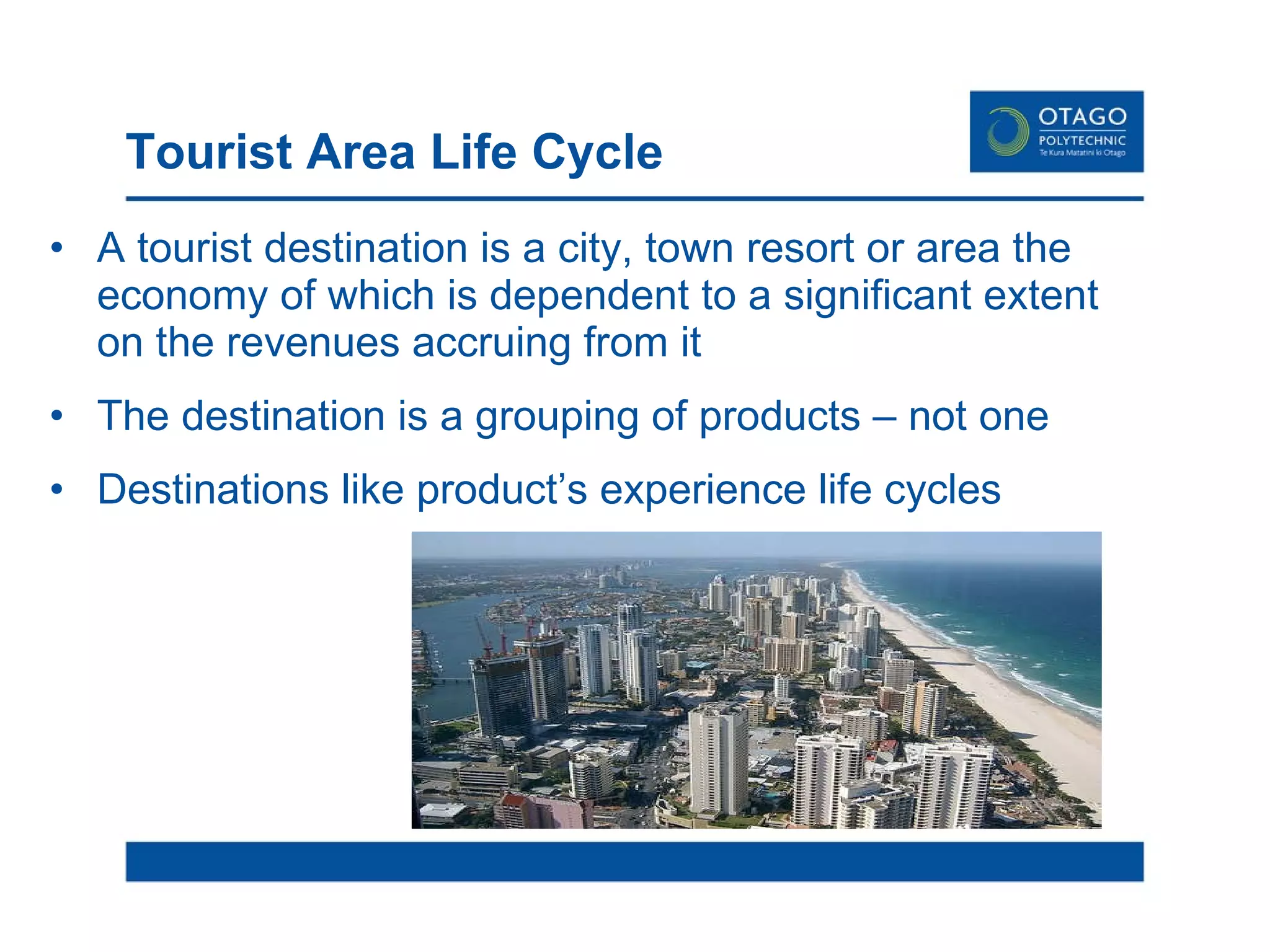 Destination. Area Tourist Area Lifecycle | PPT