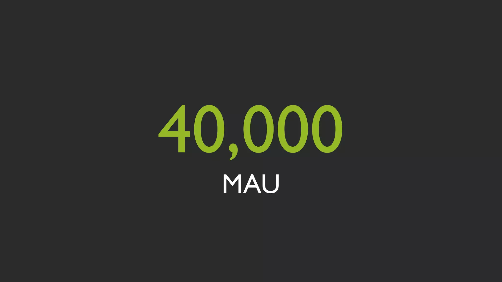 40,000
MAU