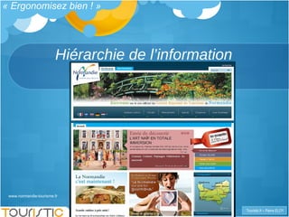 Hiérarchie de l’information « Ergonomisez bien ! » www.normandie-tourisme.fr 