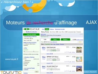 Moteurs  de recherche  d’affinage « Hiérarchisez bien ! » www.kayak.fr AJAX 