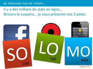 NE PERDONS PAS DE TEMPS…
Il y a des milliers de stats en ligne…
Brisons le suspens… je vous présente nos 3 potes




                                    MO       bile
 