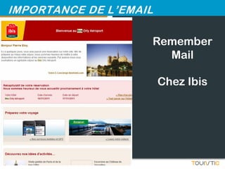 IMPORTANCE DE L’EMAIL

                    Remember
                      Mail

                        Chez Ibis
 