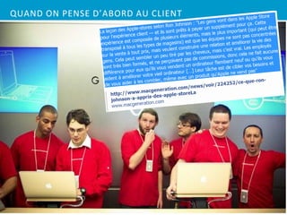 QUAND ON PENSE D’ABORD AU CLIENT
 