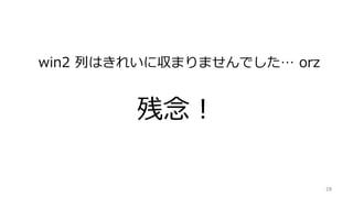 
28
win2 ФϤ줤˅ޤޤǤ orz
 