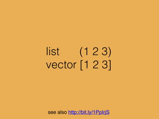 (let [x 1]
(inc x))
!
vector
see also http://bit.ly/1PpIrjS
 