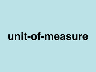 unit-of-measure
 