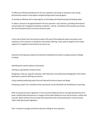 Tour operator assignment sumant | DOCX